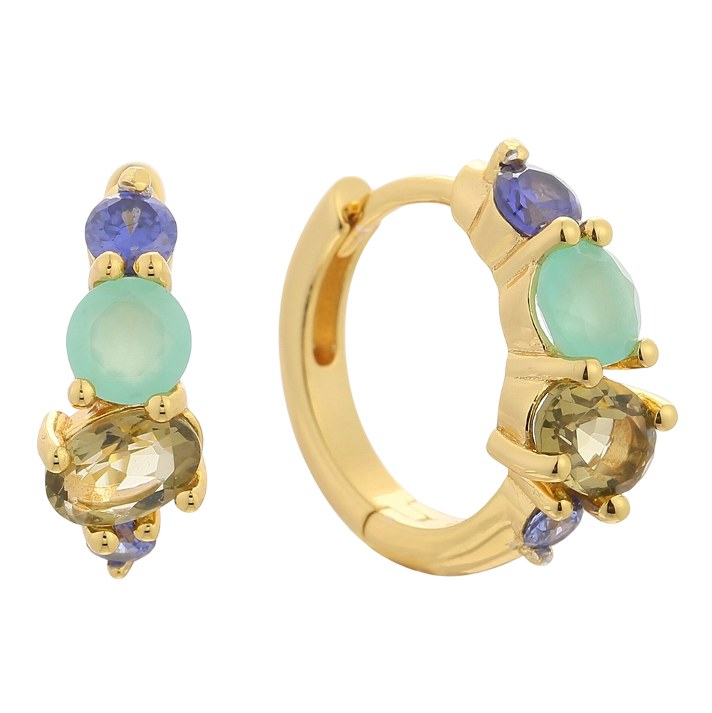 E08543-239 925 스털링 실버 큐빅 지르코니아 귀걸이