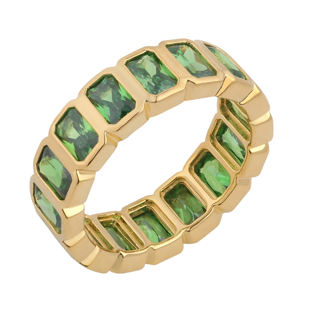 R03939 925 스털링 실버 큐빅 지르코니아 반지