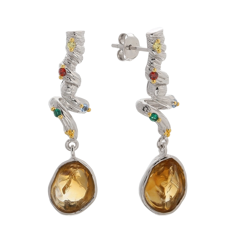 YE03624 925 스털링 실버 크리틴 핸드메이드 귀걸이