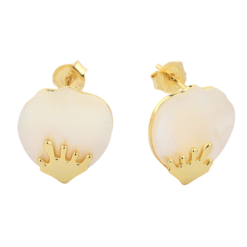 PLE07838 925 스털링 실버 자개 귀걸이