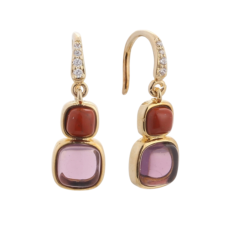 YE01818 925 스털링 실버 큐빅 지르코니아 재스퍼 귀걸이