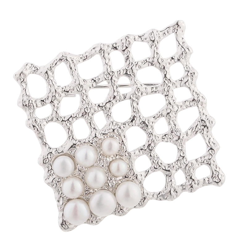 C00499 925 스털링 실버 진주 브로치